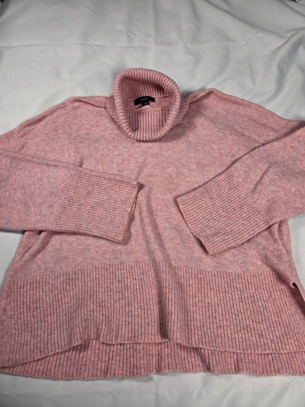 J. Crew Pink Cowl Neck Sweater